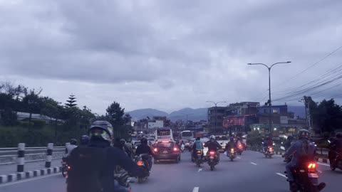 Driving in Kathmandu's traffic | Kathmandu Nepal