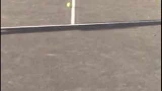 I THINK I HIT AN OUT SERVE!