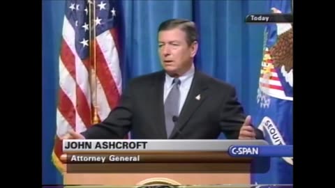 John Ashcroft Media Announcement Regarding the 9/11 Attacks (10-12-2001)