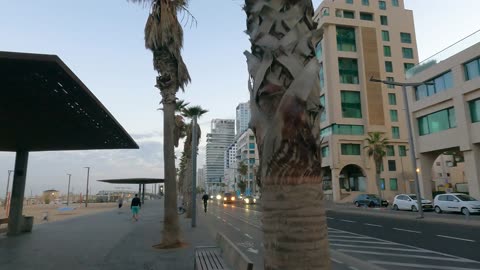 Tel Aviv beach promenade.