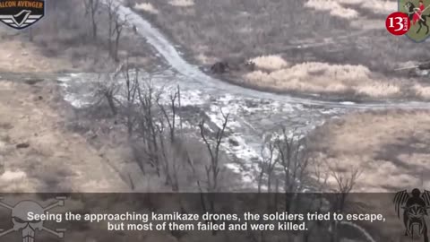 Difficult moments of Russian soldiers who were attacked by drones - They tried t