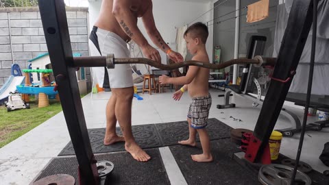 Father & Son Workout in Nicaragua - Cut Day 107 - Legs with 1 Set to Failure