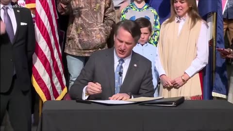 Virginia Governor Glenn Youngkin signs bill into law officially making