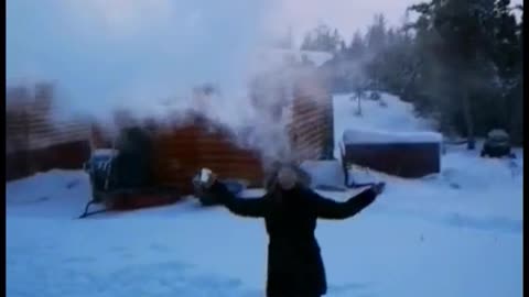 Boiling Water Turns to Snow in -50 Weather!