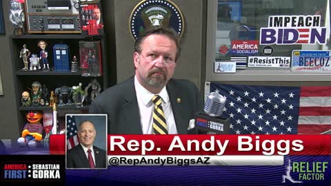 No masks on flights. Rep. Andy Biggs with Sebastian Gorka on AMERICA First