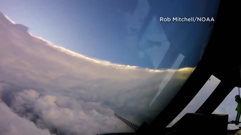 Flying Into the Eye of Cat 5 Hurricane Irma 2017