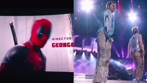 Deadpool dancing to Nsync Bye, Bye, Bye