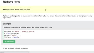 Python Coding for beginners 24 Python Tuples; Update&change Tuples values, Join two Tuples, Remove &