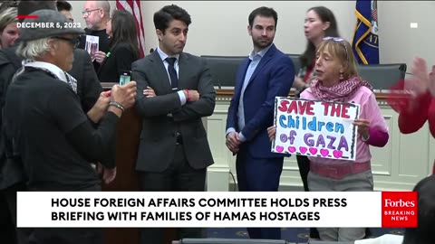 WATCH- Protester Interrupts House Foreign Affairs Cmte. Press Briefing On Israel To Demand Ceasefire