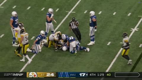 Jeff Saturday & the Colts mismanage the clock & Steelers win(1)
