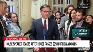 Hear House speaker defend passing Ukraine aid bill