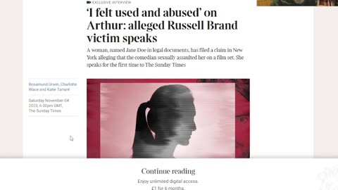 Another attack on Russell Brand and Free speech. Stay free Russell.