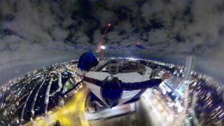 BASE Jumpers Go Night City Jumping