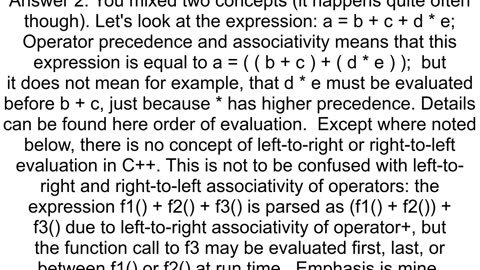 Operator precedence in C expressions