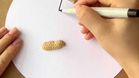 Making Giraffe from peanut shells