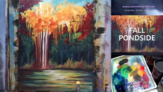 Fall Pond Side Painting Time Lapse