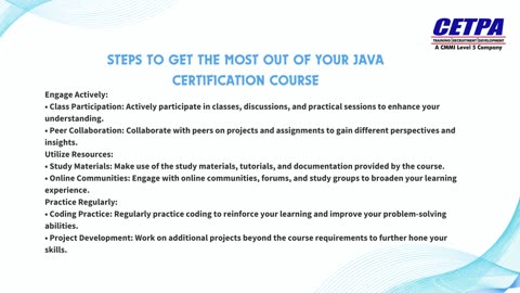 Master Your Skills with a Java Certification Course: A Path to Career Excellence