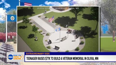 Eagle Scout builds 1st veteran memorial in his hometown