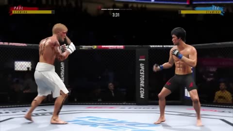 BRUCE LEE VS JAKE PAUL 😱🔥*INSANE FIGHT*(EA SPORTS UFC 4) UFC KNOCKOUTS | BRUCE LEE FIGHT |UFC 2023