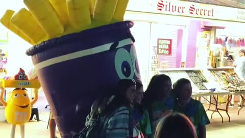 Ocean City NJ at night summer Jilly's fries mascot