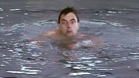 Mr. Bean diving