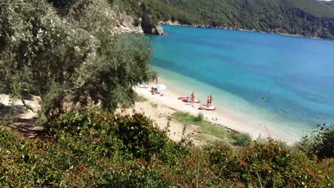 Driving down to Agios Giannakis beach, Parga region, Greece