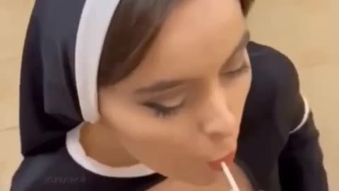 Sucking lolipop