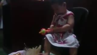 baby playing and laughing very funny