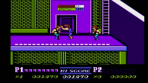 Playing Double Dragon 2 In Retro Console Game HD Video