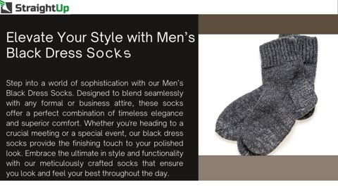 Black Dress Socks for Men | Stylish & Durable