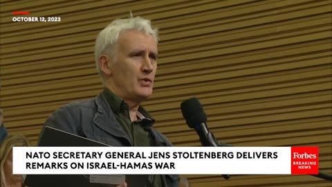 BREAKING NEWS- NATO Secretary General Jens Stoltenberg Defends Israel's Right To Defend Itself