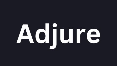 How To Pronounce "Adjure"