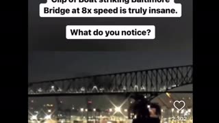 Clip of Boat striking Baltimore Bridge at 8x speed is truly insane.