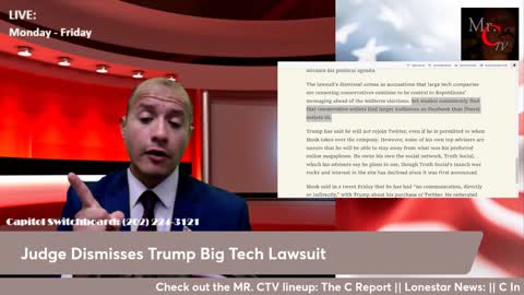 Judge Dismisses Trump Big Tech Lawsuit