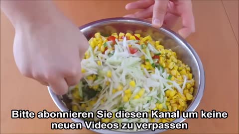 schneller Salat zum Mittag mit Weißkohl