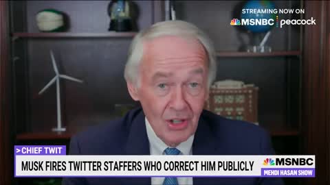 Senator Markey Threatens Elon Musk for Allowing Free Speech on Twitter