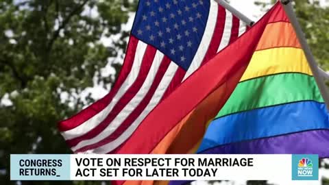 VOTE ON RESPECT FOR MARRIAGE ACT SET FOR LATER TODAY