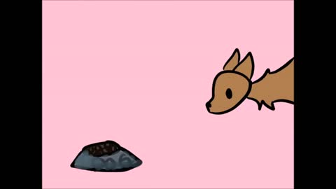 Pup looking at food for 20 seconds (loop) animation