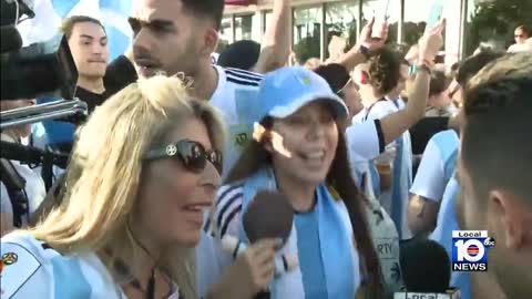 Fans in Miami Beach celebrate as Argentina reach World Cup Final after 3-0 win vs Croatia