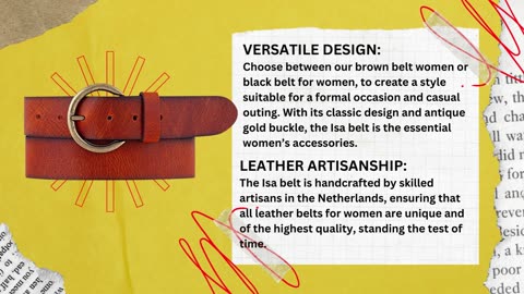 Amsterdam Heritage Leather Belts For Women