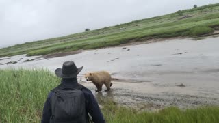 Grizzly Bear Charge in Remote Alaska! /WATCH/