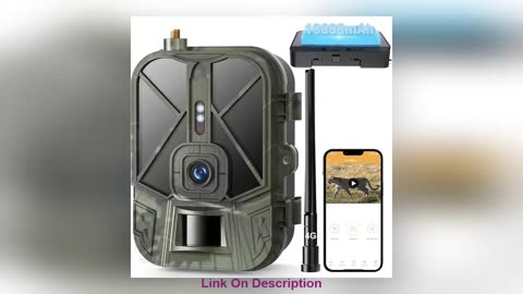 4G LIVE Video10000mah lithium battery Cellular Trail Camera 36MP4K Wireless Game APP
