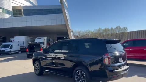 President Donald Trump just arrived at the BOK Center in Tulsa for the NCAA