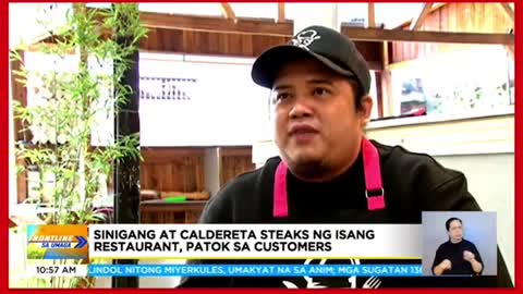 Sinigang at kalderetasteaks sa isangrestaurant, patok sa customers