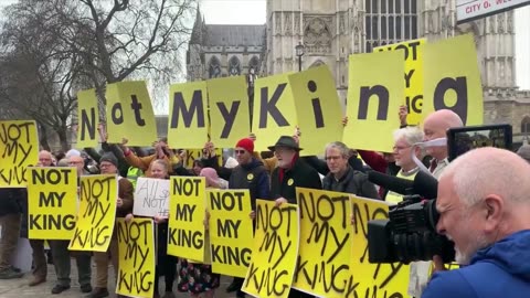 Anti-monarchists stage protest in London ahead of Commonwealth Day ceremony