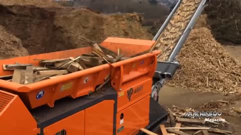 Extreme Fast Wood Chipper Machine Modern Technology - Amazing Wood Processor Big Tree Shredder Easy