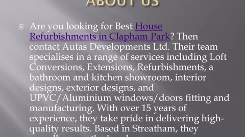 Best House Refurbishments in Clapham Park