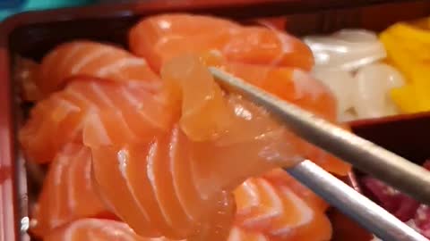 sashimi, salmon