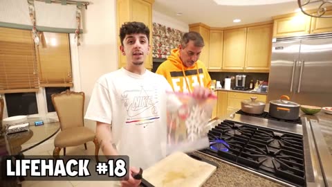 Trying 100 food hacks in 24 hours!!!