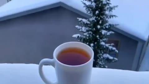 Tea on winter morning